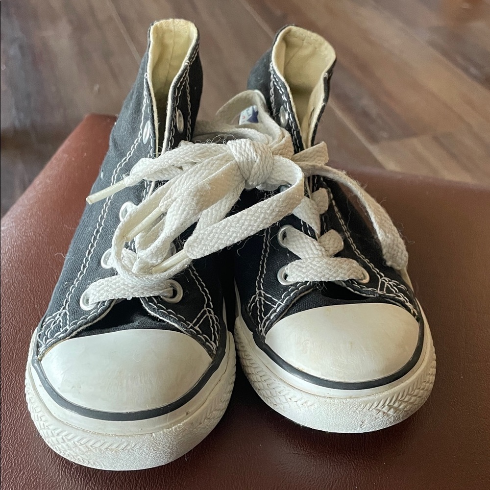 Converse Black All Star hi tops 7